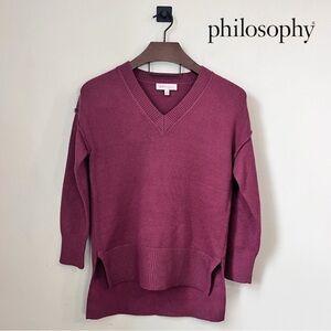 Philosophy V-Neck Slouchy Sweater